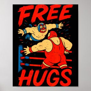 Umarmungen Lustiger Wrestling-Humor Wrestler Ringe Poster