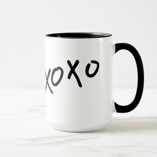 Umarmungen u. Küsse xoxo Kaffeetasse (Rechts)