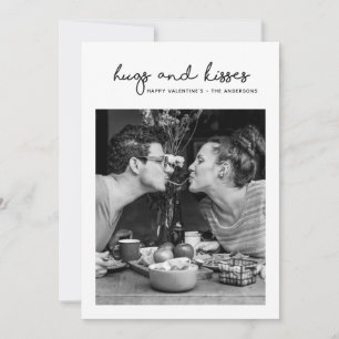 Umarmungen und Küsse Valentinstag Modern Photo Feiertagskarte