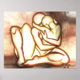 Romantische Umarmung Kunst Poster Zazzle At