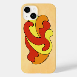 Umarmungskurven (Gelb, Rot, Orange) Case-Mate iPhone 14 Hülle