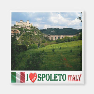 UMB013 SPOLETO I Liebe, Umbrien, Italien, Kühlschr Magnet