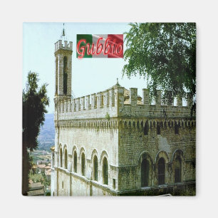 UMB025 GUBBIO, Palazzo dei Consoli, Umbrien, Kühls Magnet
