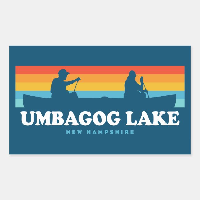 Umbagog Lake New Hampshire Canog Rechteckiger Aufkleber (Vorderseite)