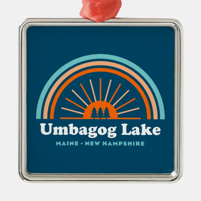 Umbagog Lake New Hampshire Maine Ornament Aus Metall (Vorne)