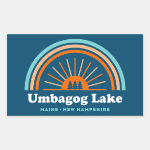 Umbagog Lake New Hampshire Maine Rechteckiger Aufkleber