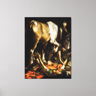 Umbau auf dem Weg nach Damaskus durch Caravaggio Leinwanddruck