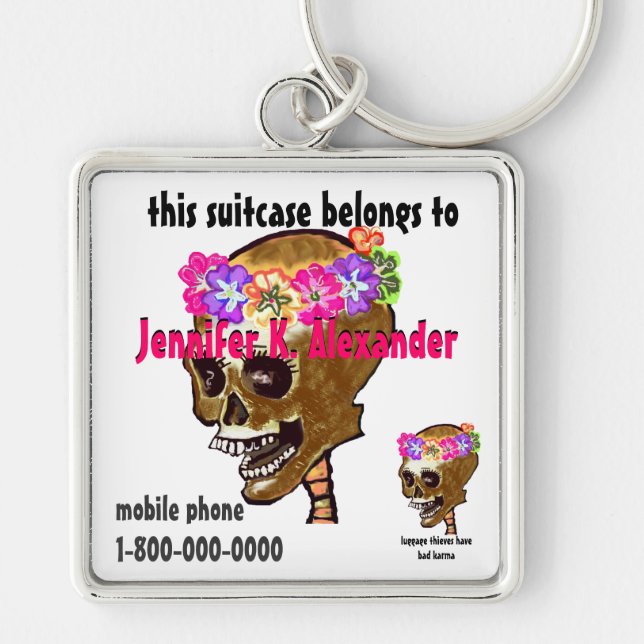 Umbau der Schädelgepäck-Tasche Identifikation Schlüsselanhänger (Vorne)