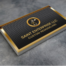 Umbau des benutzerdefinierten Gold-Logos Metallic Visitenkarte