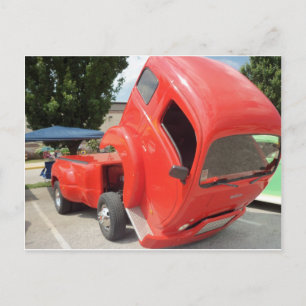 Umbau des Orangenlastwagens Postkarte