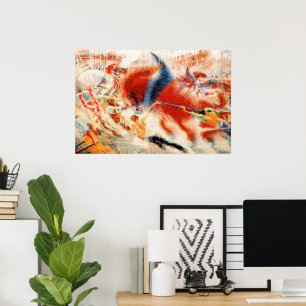 Umberto Boccioni Die Stadt erhebt sich Futurismus  Poster