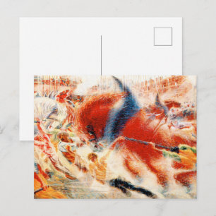 Umberto Boccioni Die Stadt erhebt sich Futurismus Postkarte