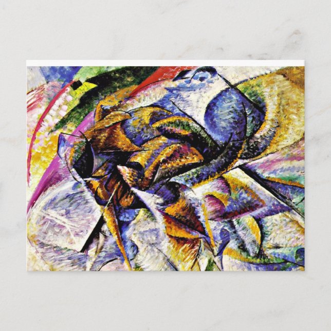 Umberto Boccioni - Dynamik eines Zyklisten Postkarte (Vorderseite)
