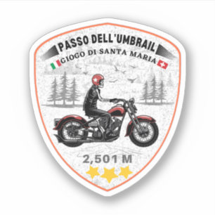 Umbrailpass Italien-Schweiz Grenze Alpen Aufkleber