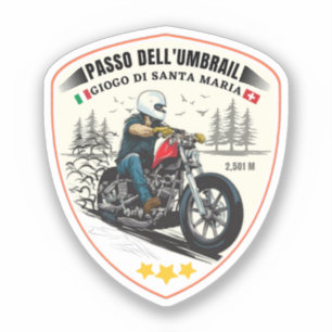 Umbrailpass Italien-Schweiz-Grenze Alpen Aufkleber