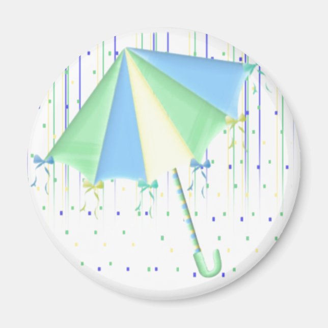 Umbrella Baby Dusche Magnet (Vorne)