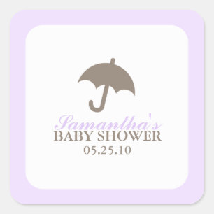 Umbrella Baby Shower Stickers