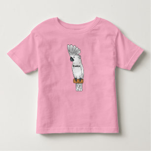 Umbrella cockatoo bird cartoon illustration kleinkind t-shirt