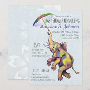 Umbrella Elephant Einladung