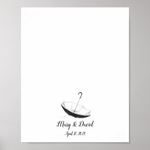 Umbrella Fingerprint Guestbook Poster