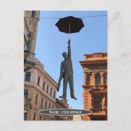Umbrella Man Statue, Prag, Tschechische Republik Postkarte