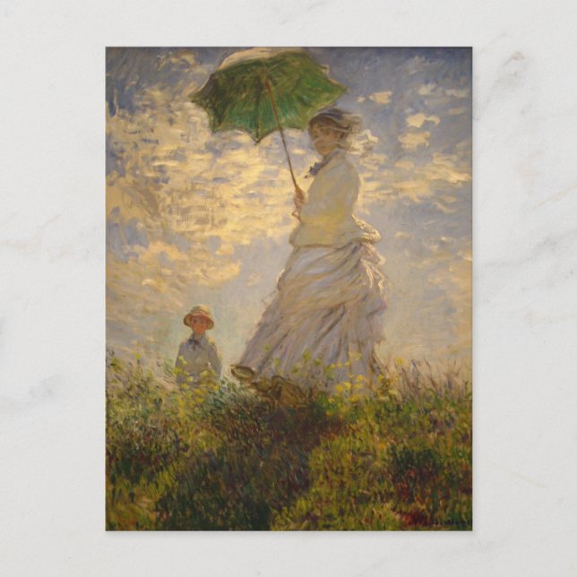 Umbrella Monet Painting Postkarte (Vorderseite)