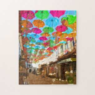 Umbrella Sky - Agueda-Portugal Jigsaw Puzzle