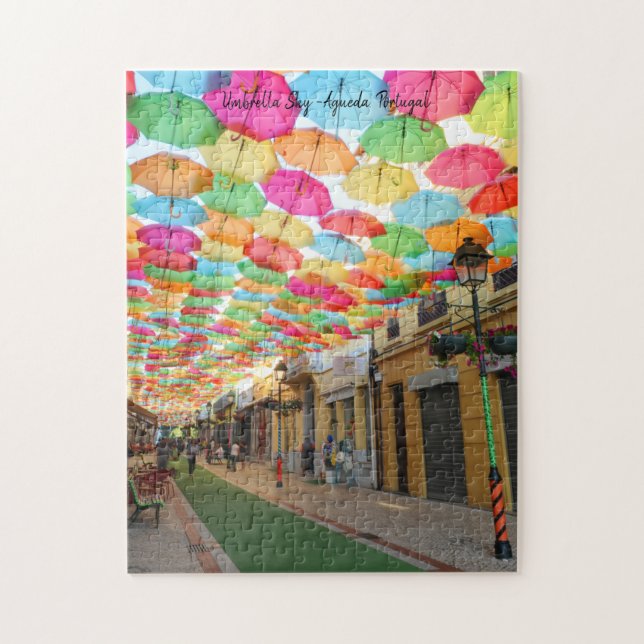 Umbrella Sky- Agueda, Portugal Puzzle (Vertikal)
