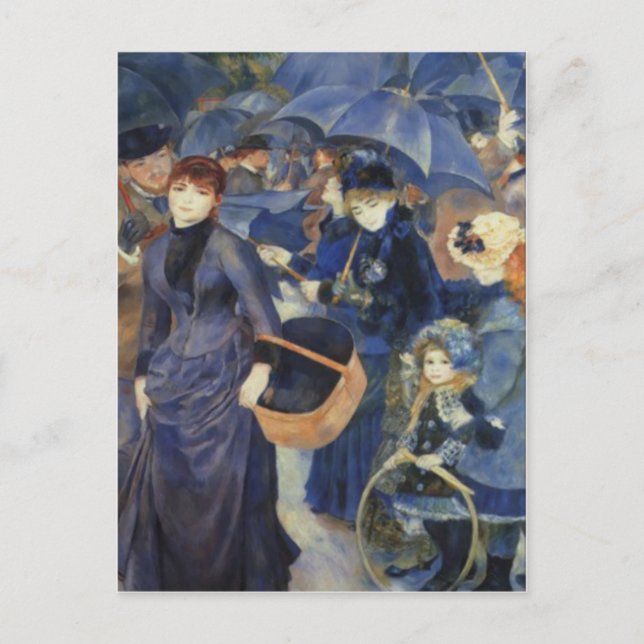 Umbrellas Pierre-Auguste Renoir Mutter Day Card Postkarte (Vorderseite)