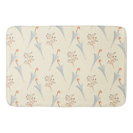 Umbrellas und Herbstblätter Badematte