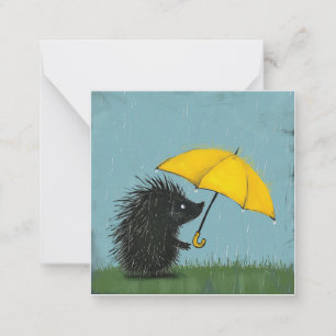 Umbrellas Up & Write On: Playful Porcupines Mitteilungskarte