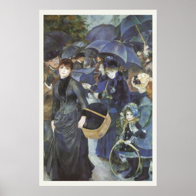 Umbrellas von Pierre Renoir, Vintager Impressionis Poster (Vorne)
