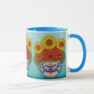 Umbria Bouquet Poppy Sonnenblume Tasse
