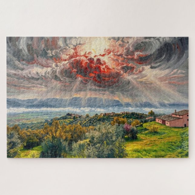 Umbrian Light: Montefalco Sky Gallery Edition Puzzle (Horizontal)