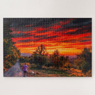 Umbrian Sunset Stroll: Gallery Edition Puzzle