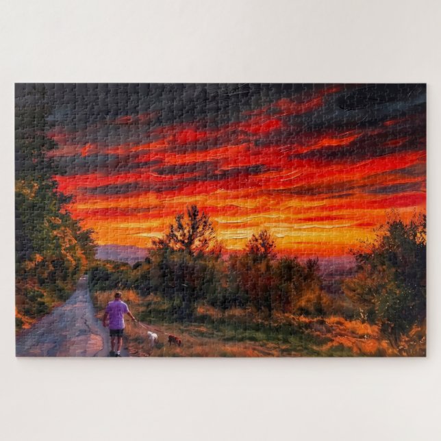 Umbrian Sunset Stroll: Gallery Edition Puzzle (Horizontal)