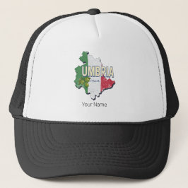 Umbrien Italien Retro Region Karte Vintag Souvenir Truckerkappe