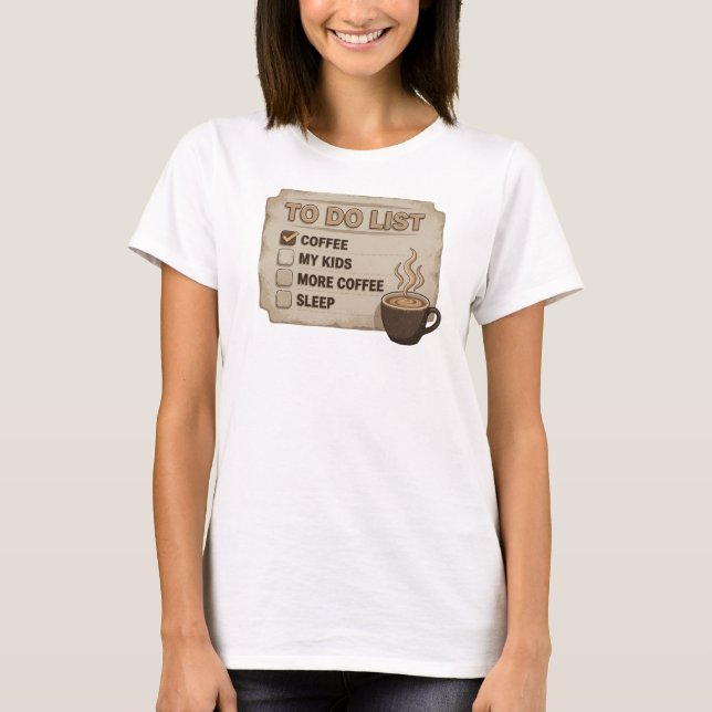 Umbwerfendes Gold COFFEE FIRST SAVE WORLD T-Shirt (Vorderseite)