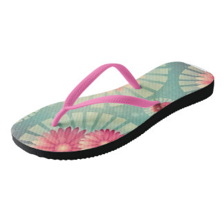 Umdreh Sandals Floral Moderne Blume Slim Riemen Flip Flops