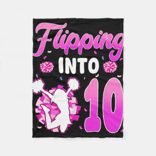 Umdrehen in 10 Cheerleader 10. Geburtstag Mädchen Fleecedecke