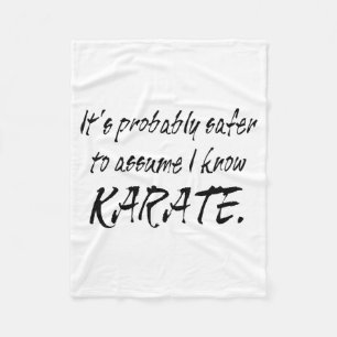 Ume Ich Kenne Karate T-Shirt Fleecedecke