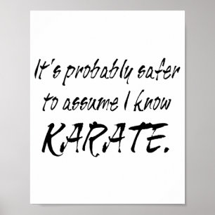 Ume Ich kenne Karate T-Shirt Poster