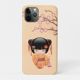 Ume Kokeshi Doll - Japanisch Peach Geisha Girl Case-Mate iPhone Hülle