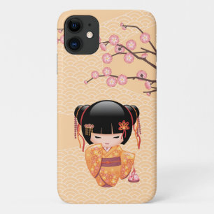 Ume Kokeshi Doll - Japanisch Peach Geisha Girl Case-Mate iPhone Hülle