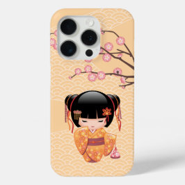 Ume Kokeshi Doll - Japanisch Peach Geisha Girl Case-Mate iPhone Hülle