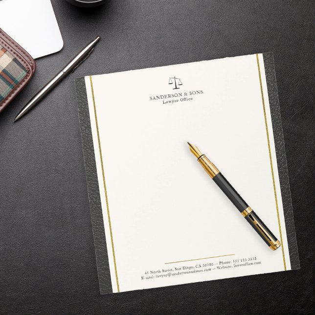 Umfang der Anwaltskanzlei der Justiz beruflich Notizblock (Von Creator hochgeladen)