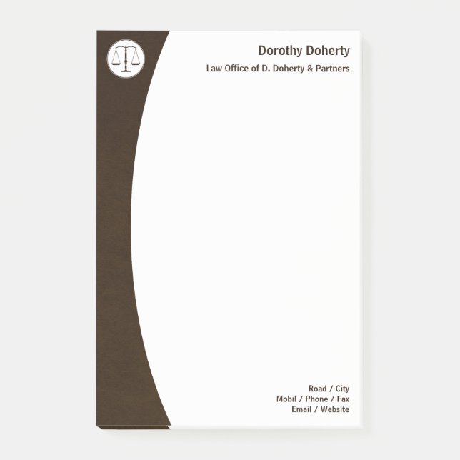 Umfang des Justizwesens Post-it Klebezettel (Vorderseite)