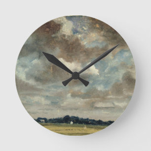 Umfangreiche Landschaft John Constables mit Runde Wanduhr