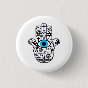 Umfassen der ganzer Basis Hamsa Hand Button
