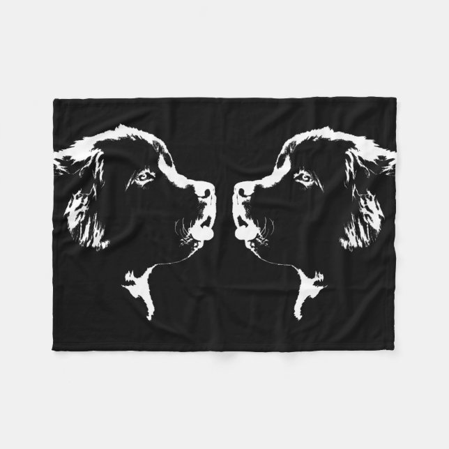 Umfassende Neufundland Welpen-Decke Neufundlands Fleecedecke (Vorderseite (Horizontal))